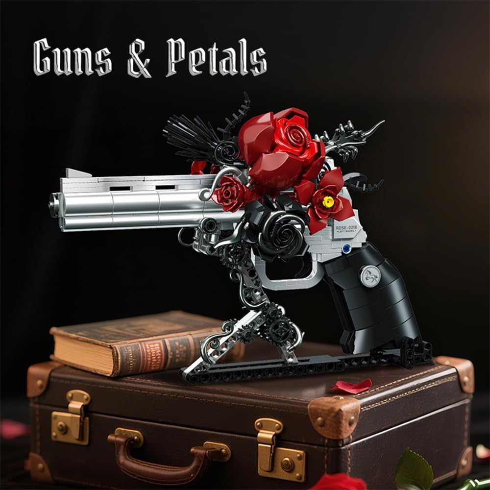 Guns & Petals Dekorative Revolver-Bausteine