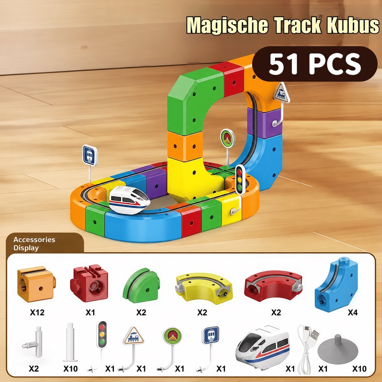 Electric Train Track Building Set | Wonder Mini World