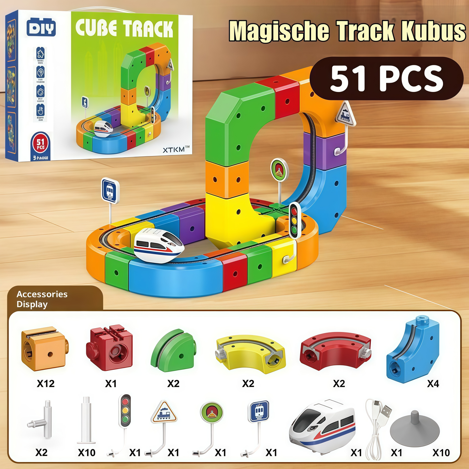 MagTrack Pro - Magnetische Elektrische Treinbaan Bouwset (Beperkte Oplage)