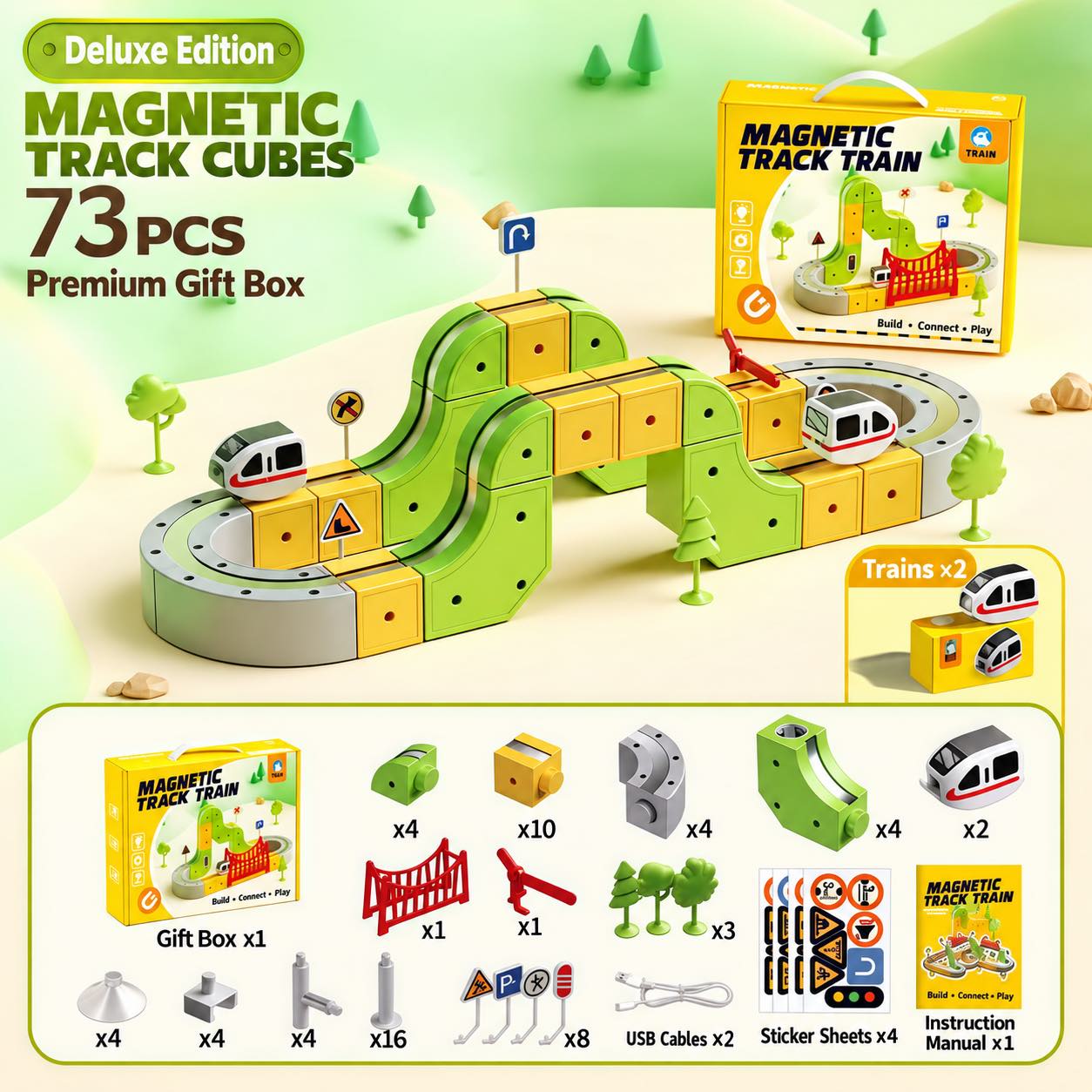 Magnetic Marble Run Building Set for Kids