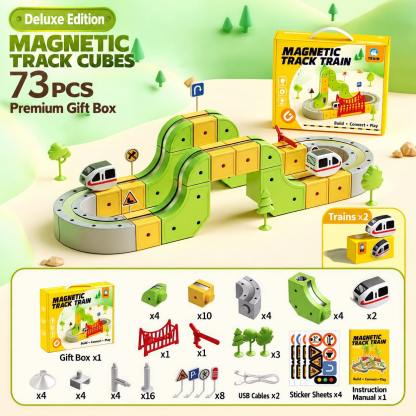 Magnetic Marble Run Building Set for Kids