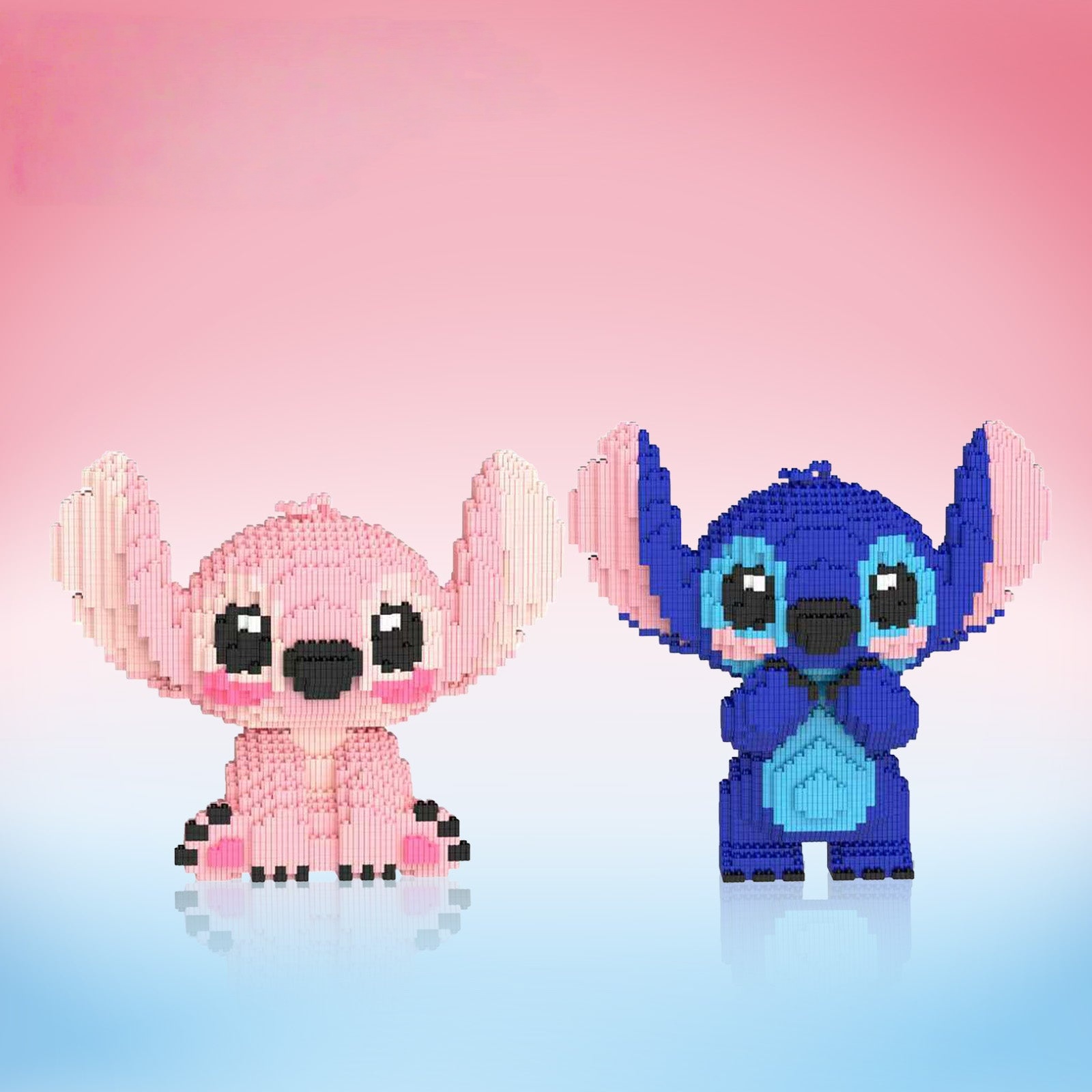 Stitch & Angel Building Block Set – 2 Pack