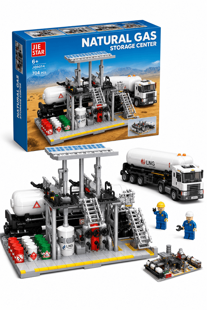 Natural Gas Storage Center Building Set | 713-Piece City MOC