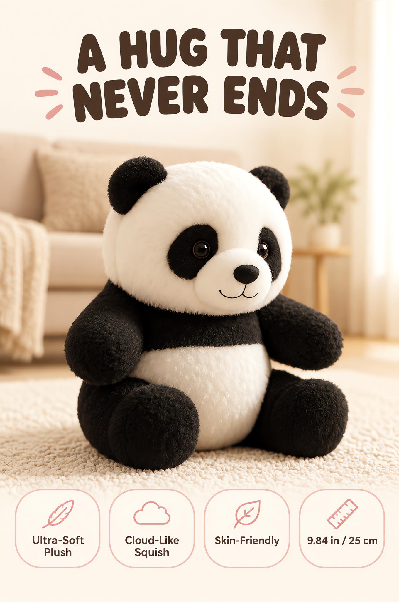 Soft Panda Plush Toy & Stuffed Animal 