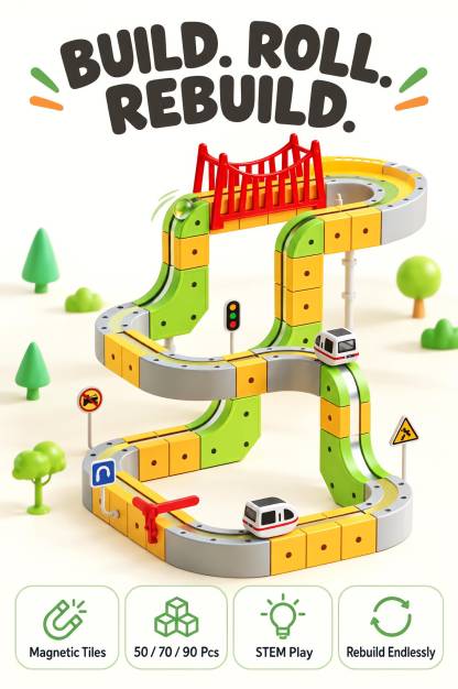 Magnetic Marble Run Building Set for Kids