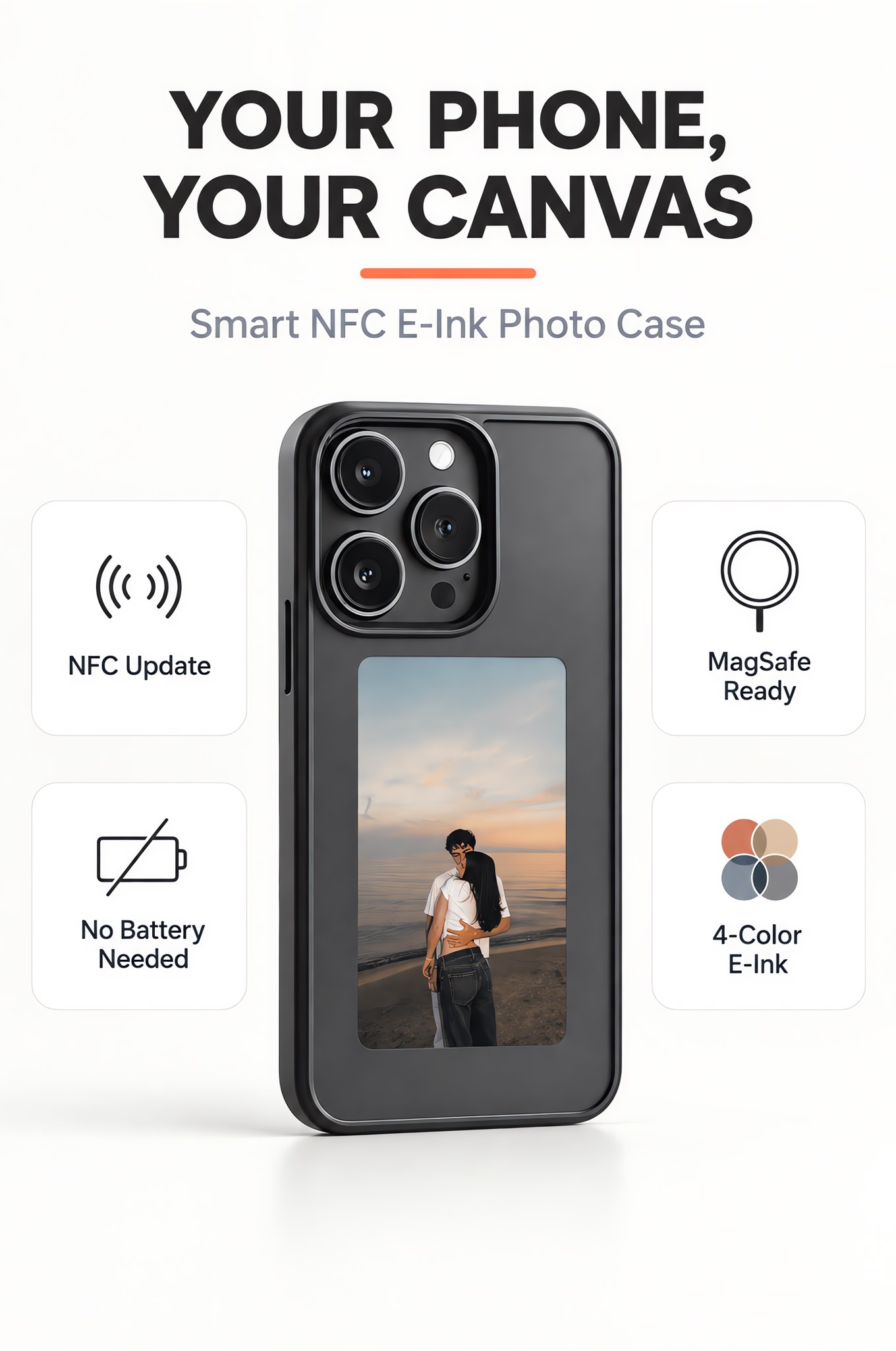 Custom NFC E-Ink Phone Case