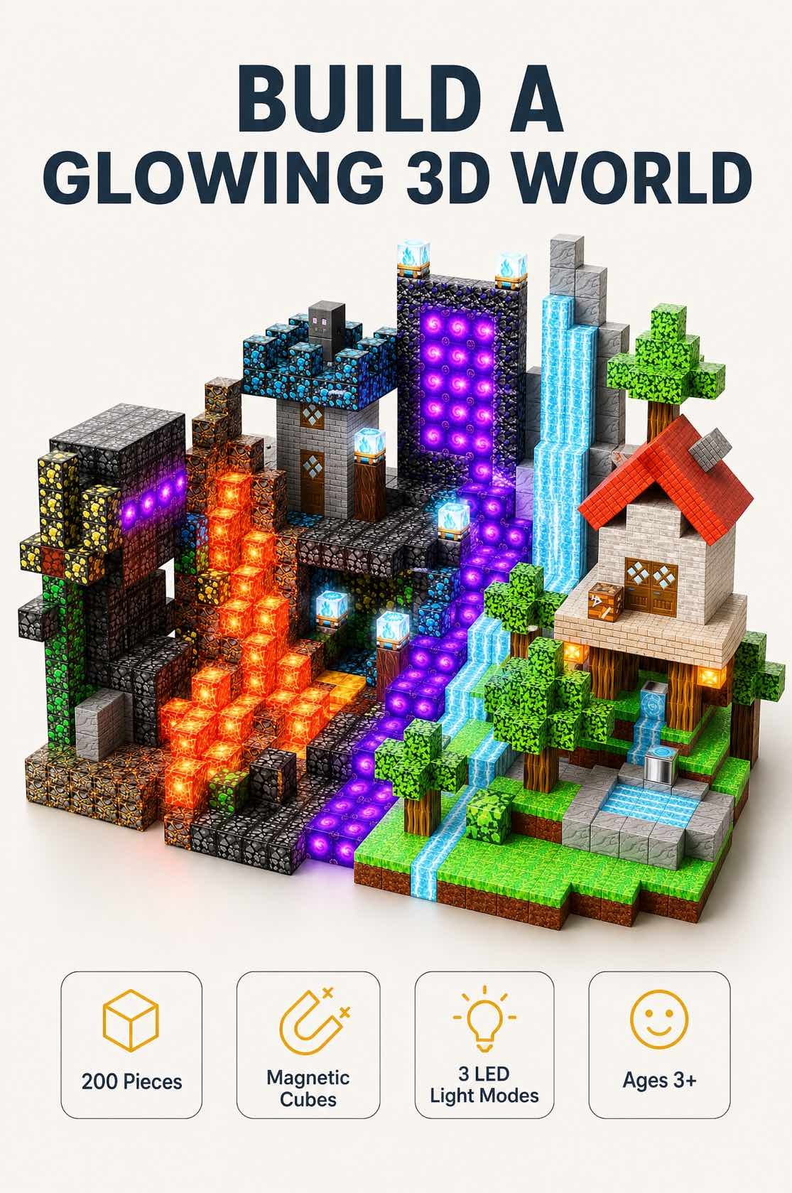 Light-Up Magnetic Blocks for Kids