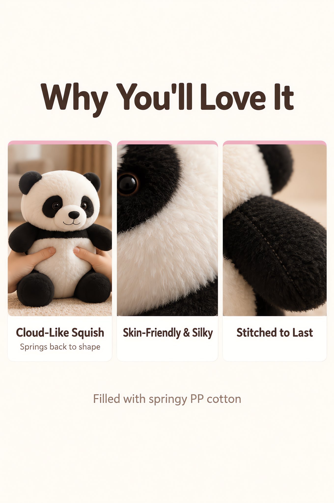 Soft Panda Plush Toy & Stuffed Animal 