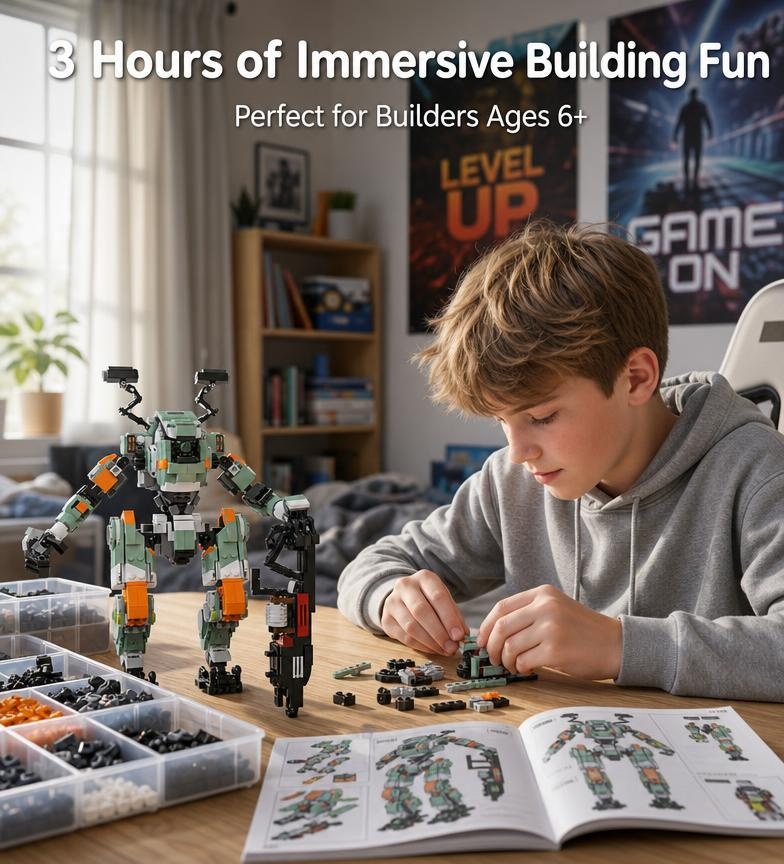 Step-by-step BT-7274 inspired Vanguard Titan MOC building process