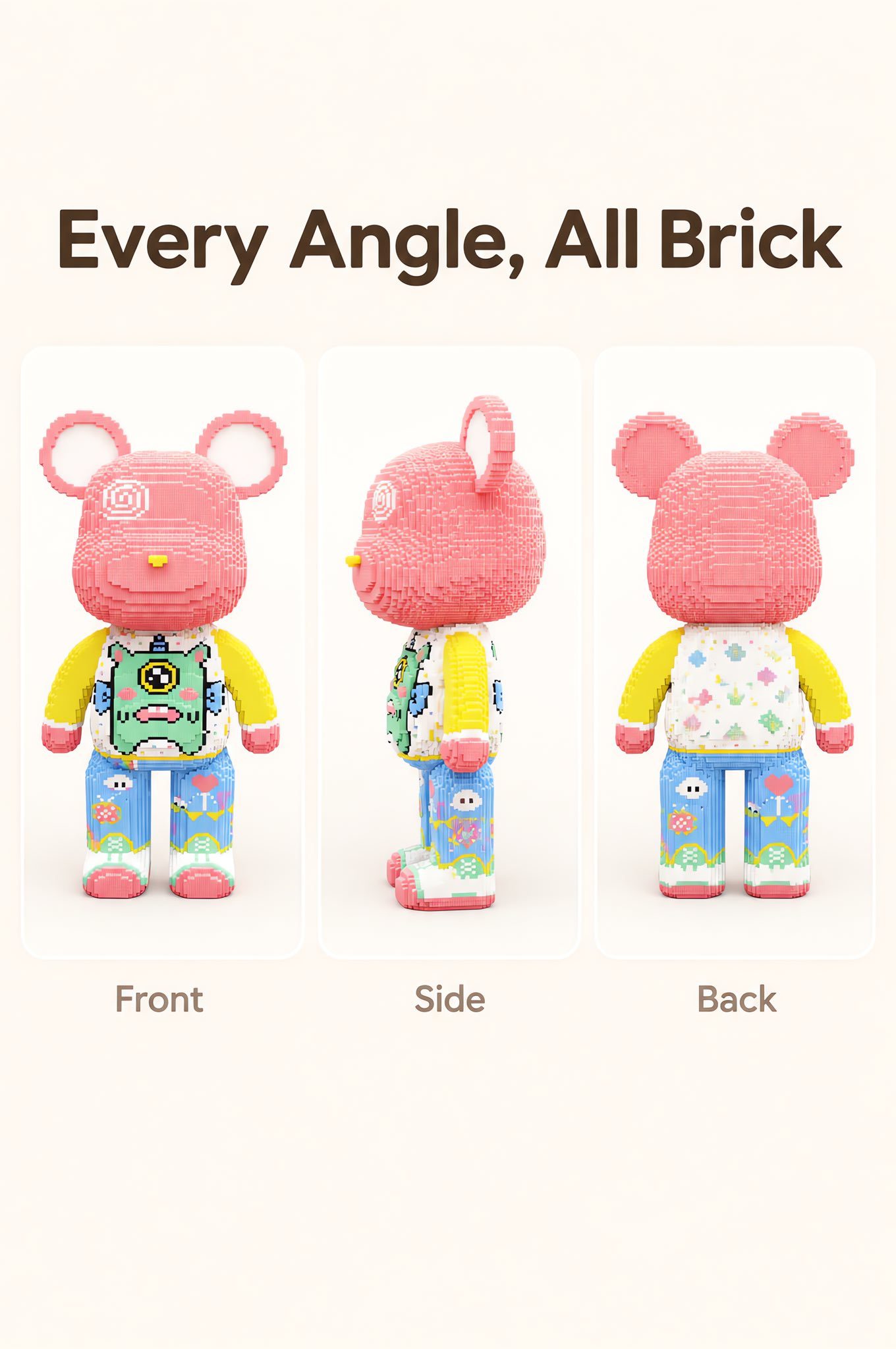 Giant 31-Inch Princess Bear Building Blocks | 18,650+ Pieces