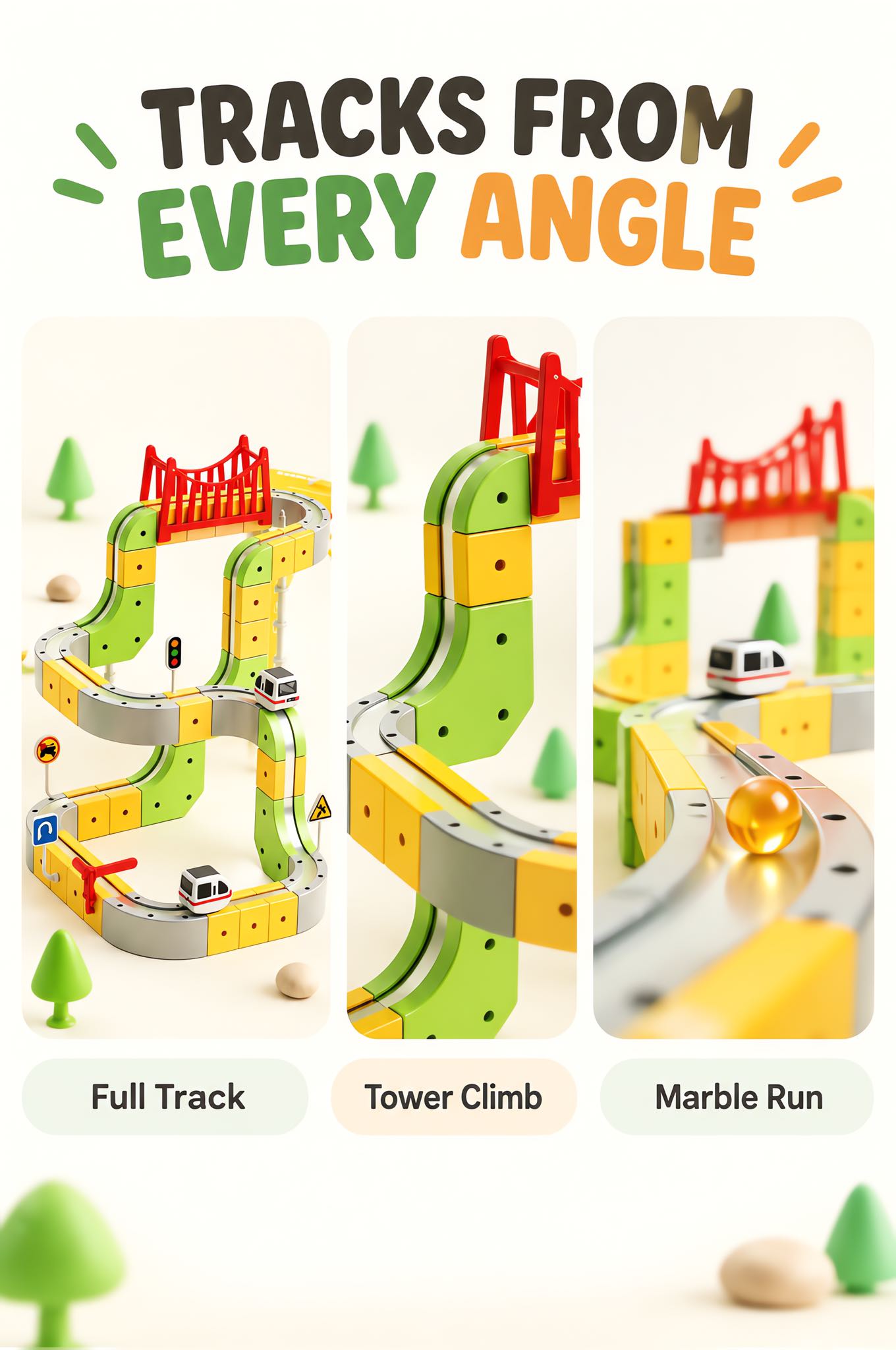 Magnetic Marble Run Building Set for Kids