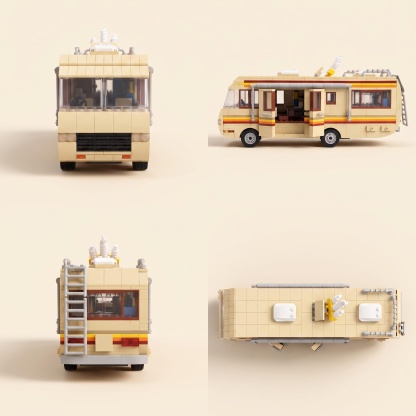 Desert RV Camper Van Building Set 