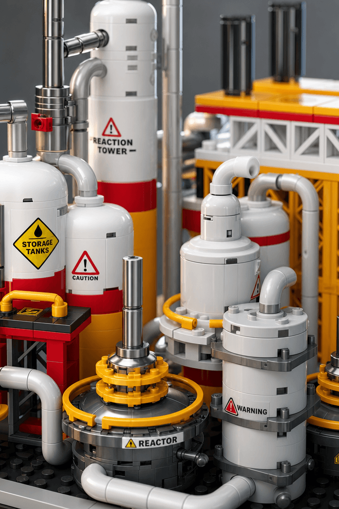 Oil Refinery Building Block Set 