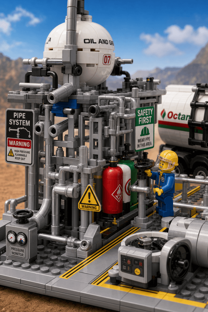Chemical Loading Station Building Set | 719-Piece City MOC