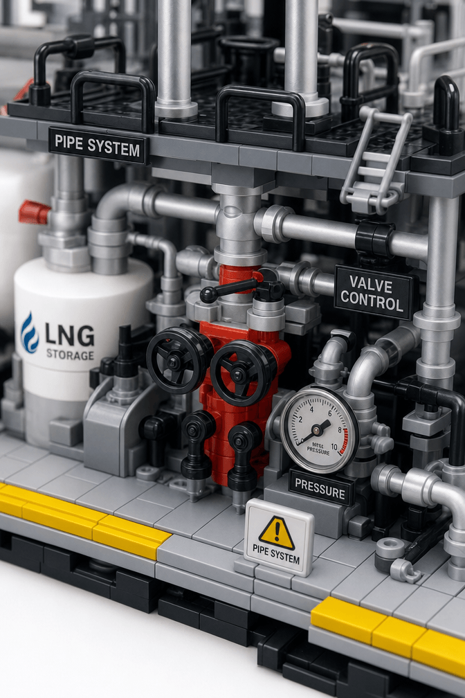 Natural Gas Storage Center Building Set | 713-Piece City MOC