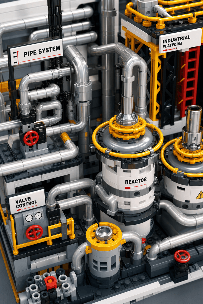 Oil Refinery Building Block Set 