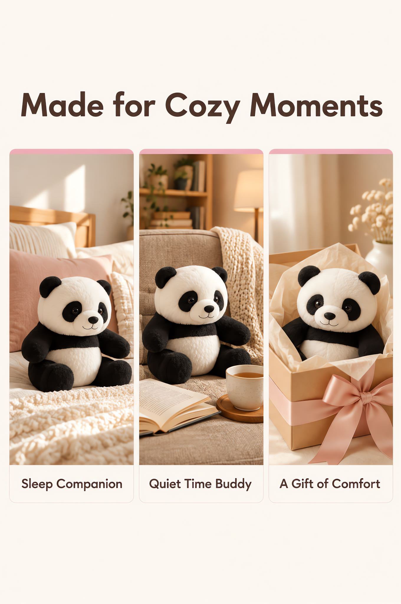Soft Panda Plush Toy & Stuffed Animal 