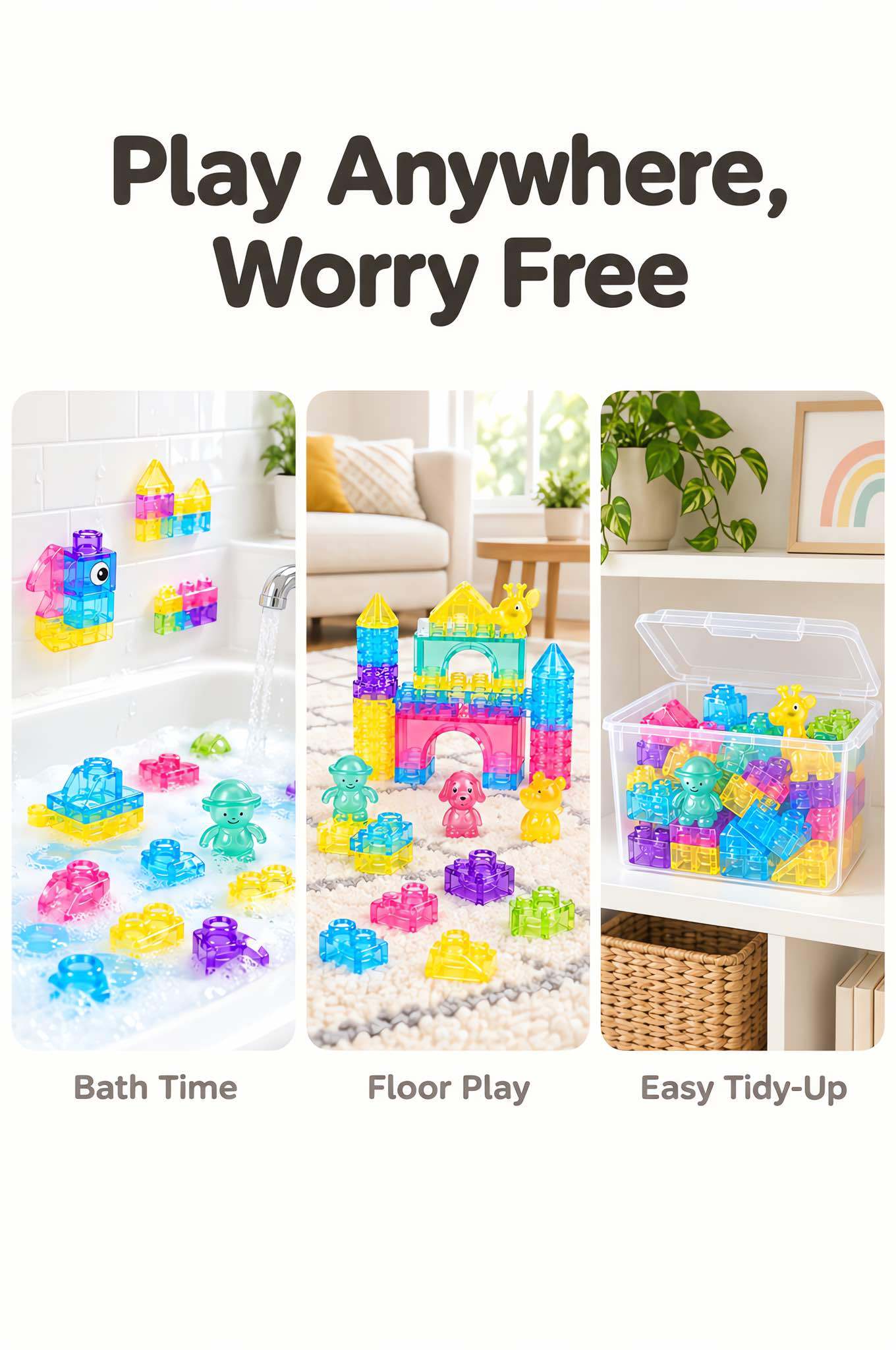 Soft Jelly Bath Building Blocks for Toddlers | Sensory Toy