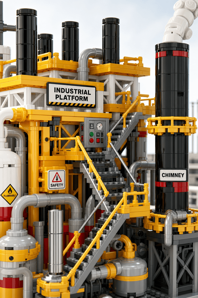 Oil Refinery Building Block Set 