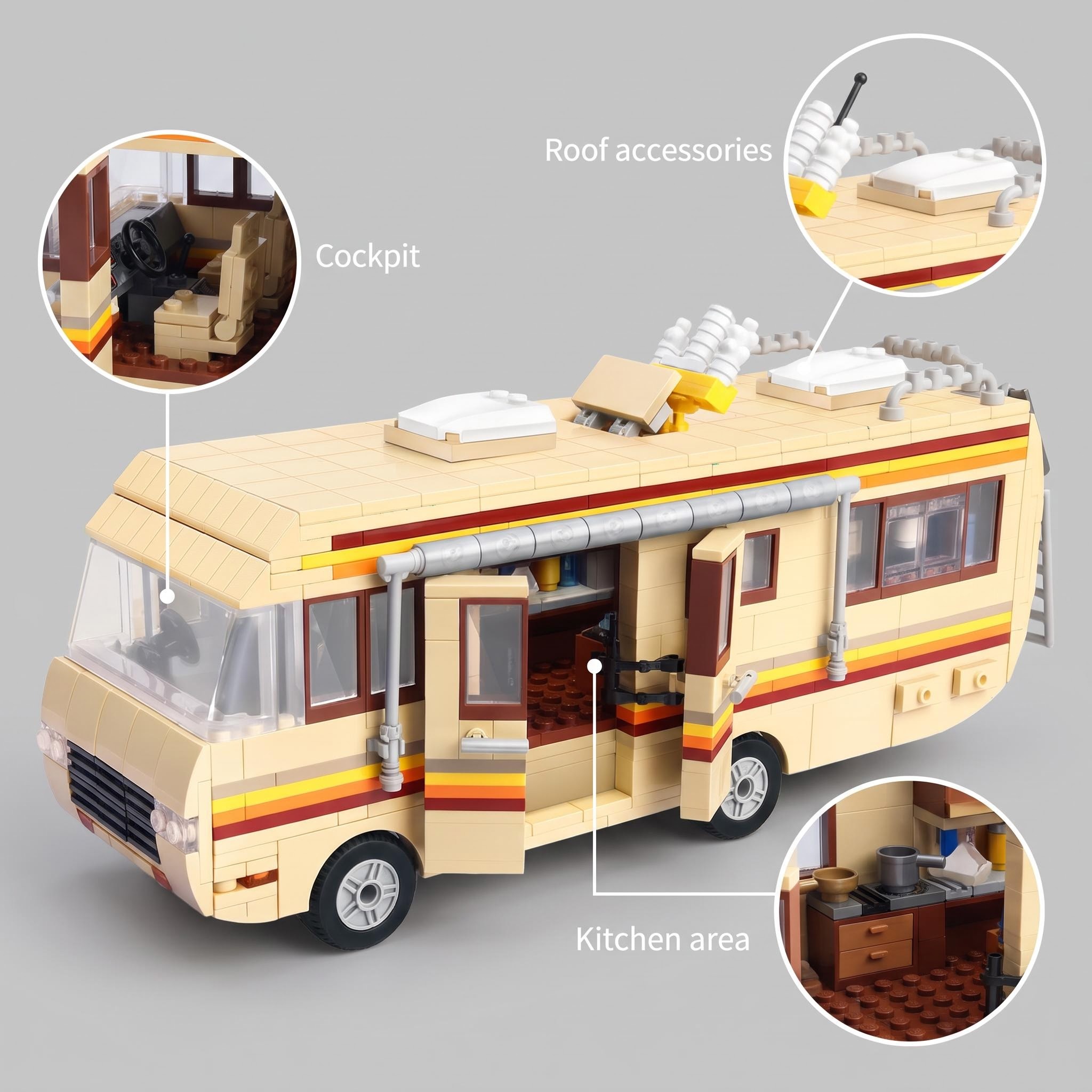 Desert RV Camper Van Building Set 