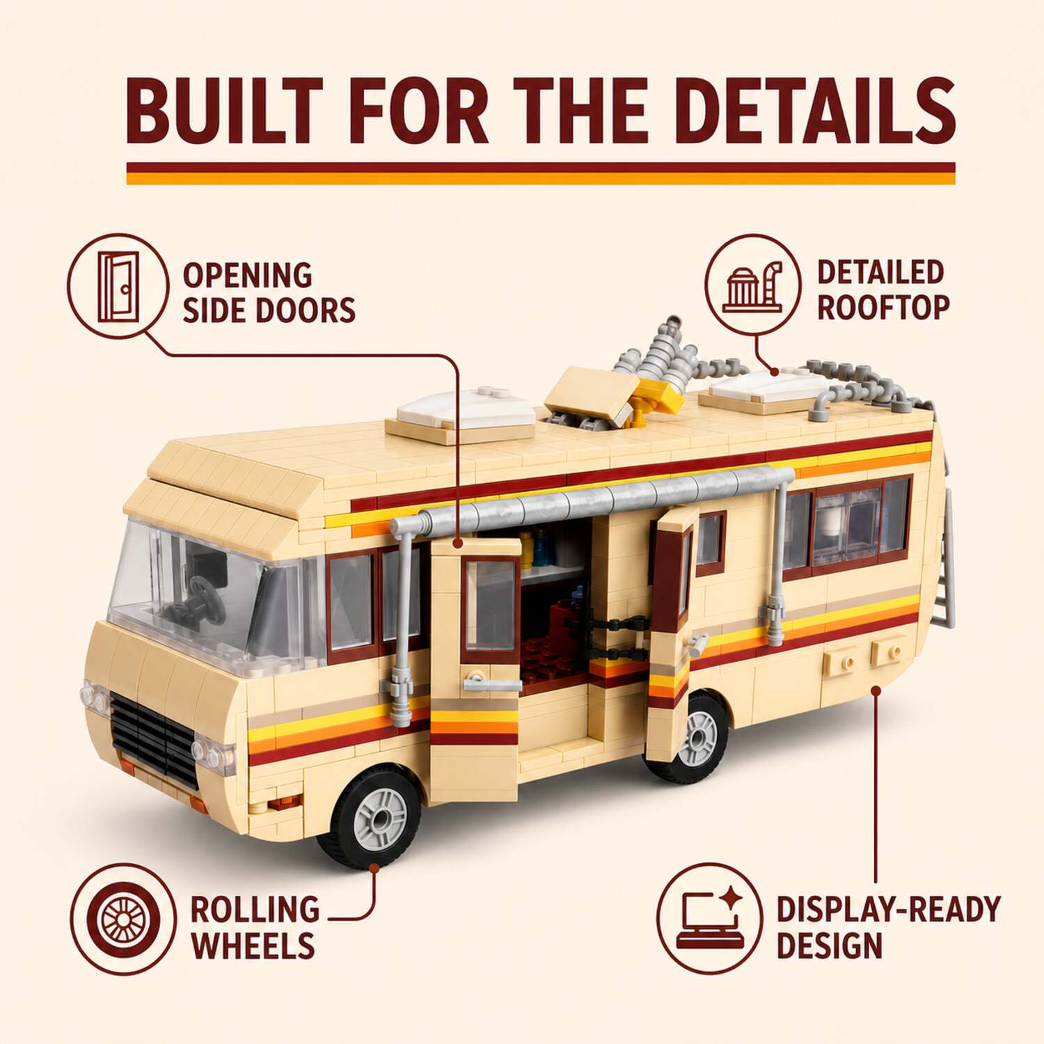 Desert RV Camper Van Building Set 