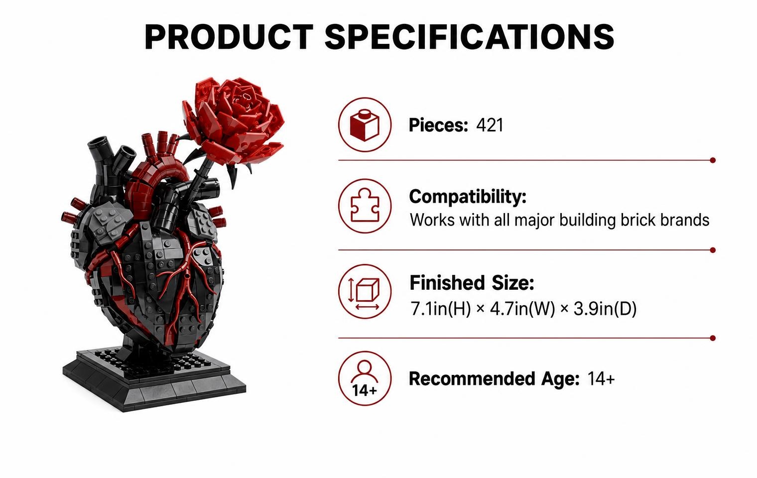 Dark romantic brick flower collection inspiration