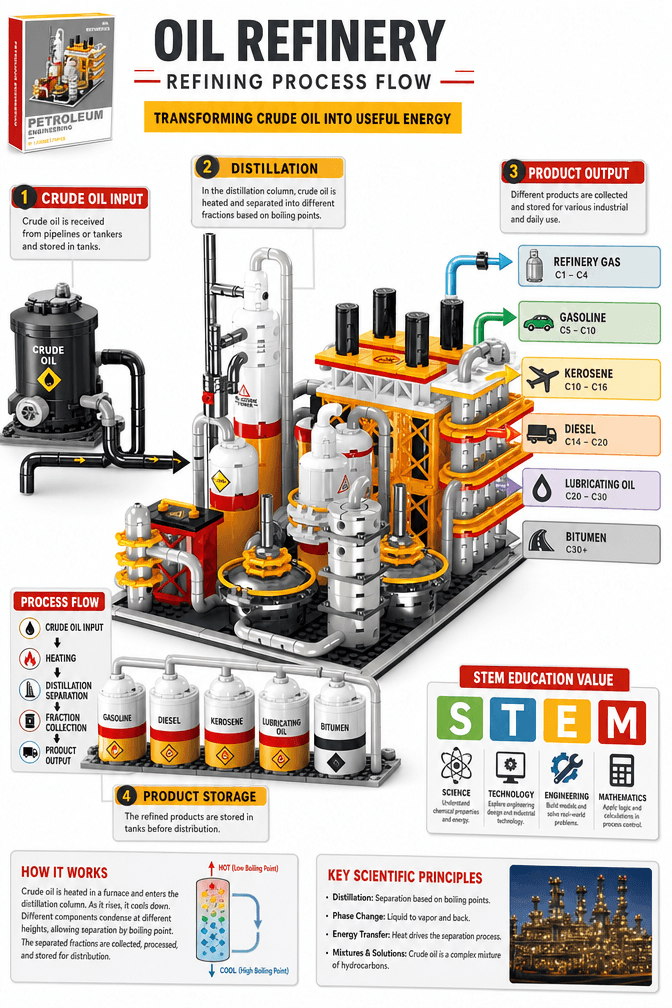 Oil Refinery Building Block Set 