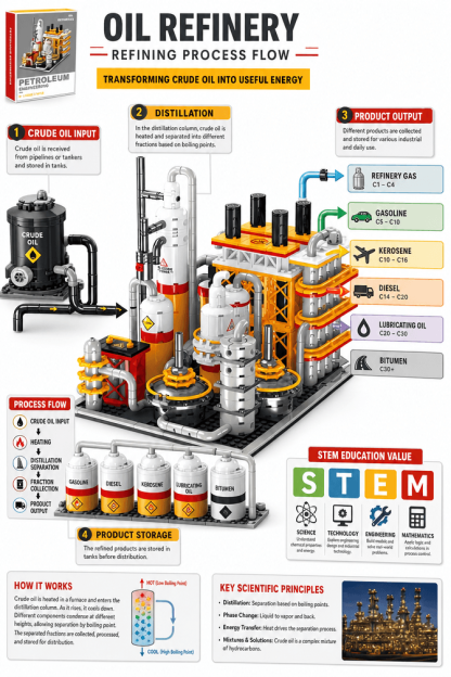Oil Refinery Building Block Set 