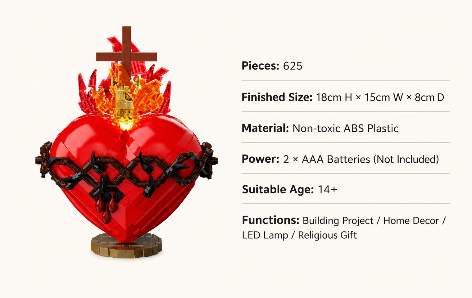 Sacred Heart of Jesus building block set product details