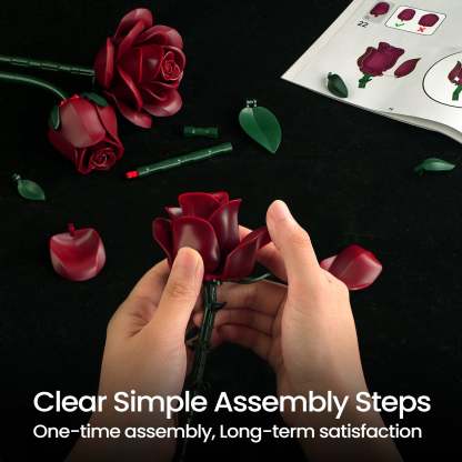 Burgundy Rose Building Bouquet Set