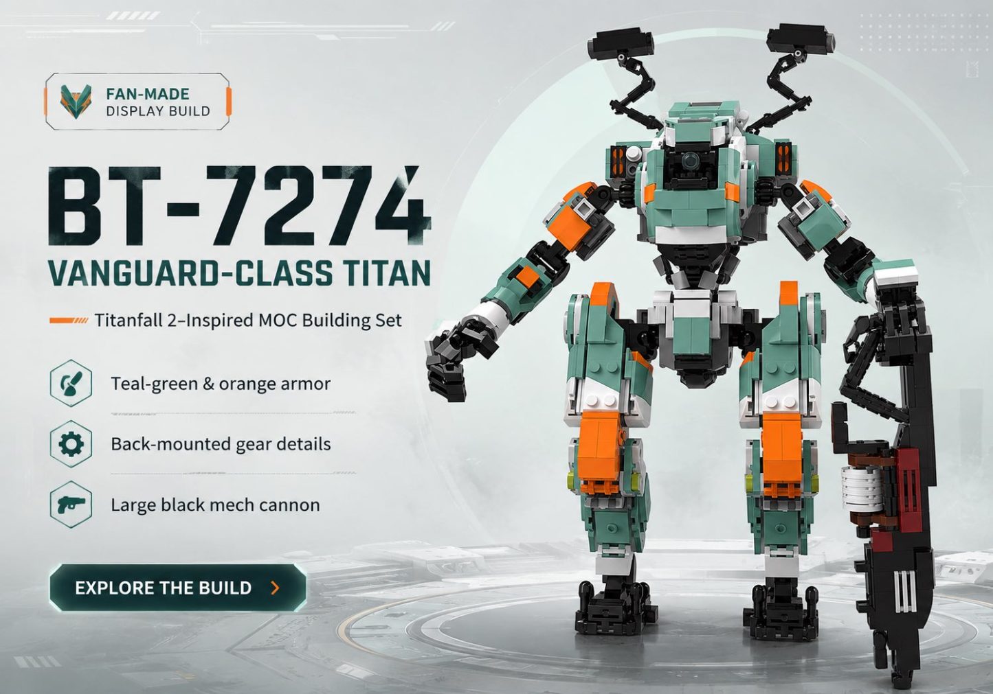 BT-7274 Inspired Vanguard Titan Mecha Building Set