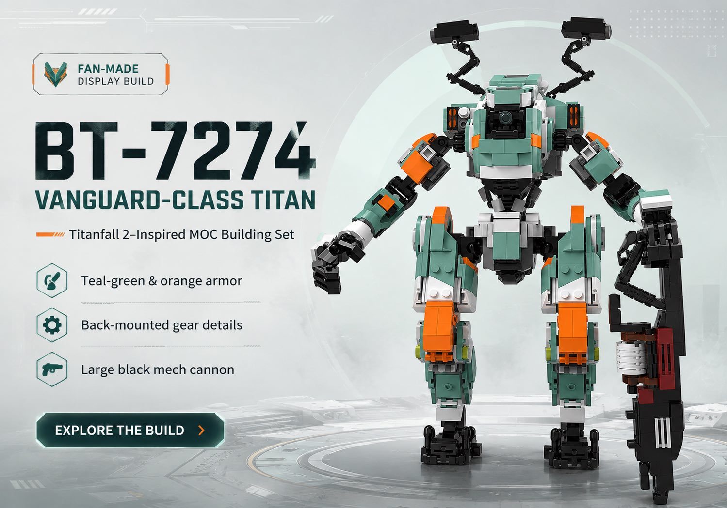 BT-7274 Inspired Vanguard Titan Mecha Building Set