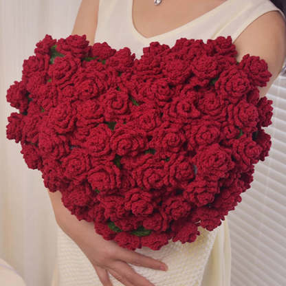 Valentines Day Day Gift,Gifts for Girlfriend,Teachers,Friends,Handmade Crochet Rose Blanket,Soft Sofa and Bedroom Blanket