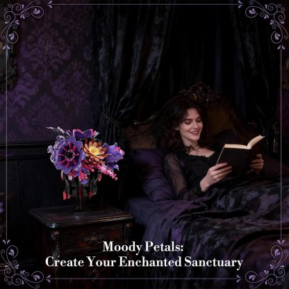 Elegant Purple Botanical Bouquet Building Set | Lavender Bricks-wonderminiworld