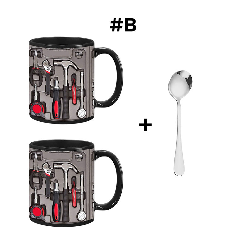 🏆Letzter Tag im Angebot: 50 % Rabatt ✨🔨Lustiger Kaffeebecher – Werkzeugkasten-Set für Mechaniker