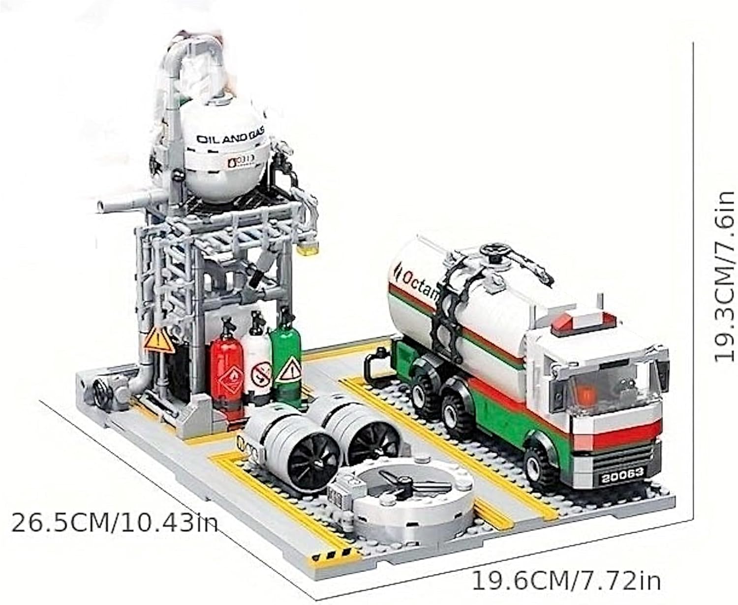 Natural Gas Storage Building Set | 704-Piece City MOC