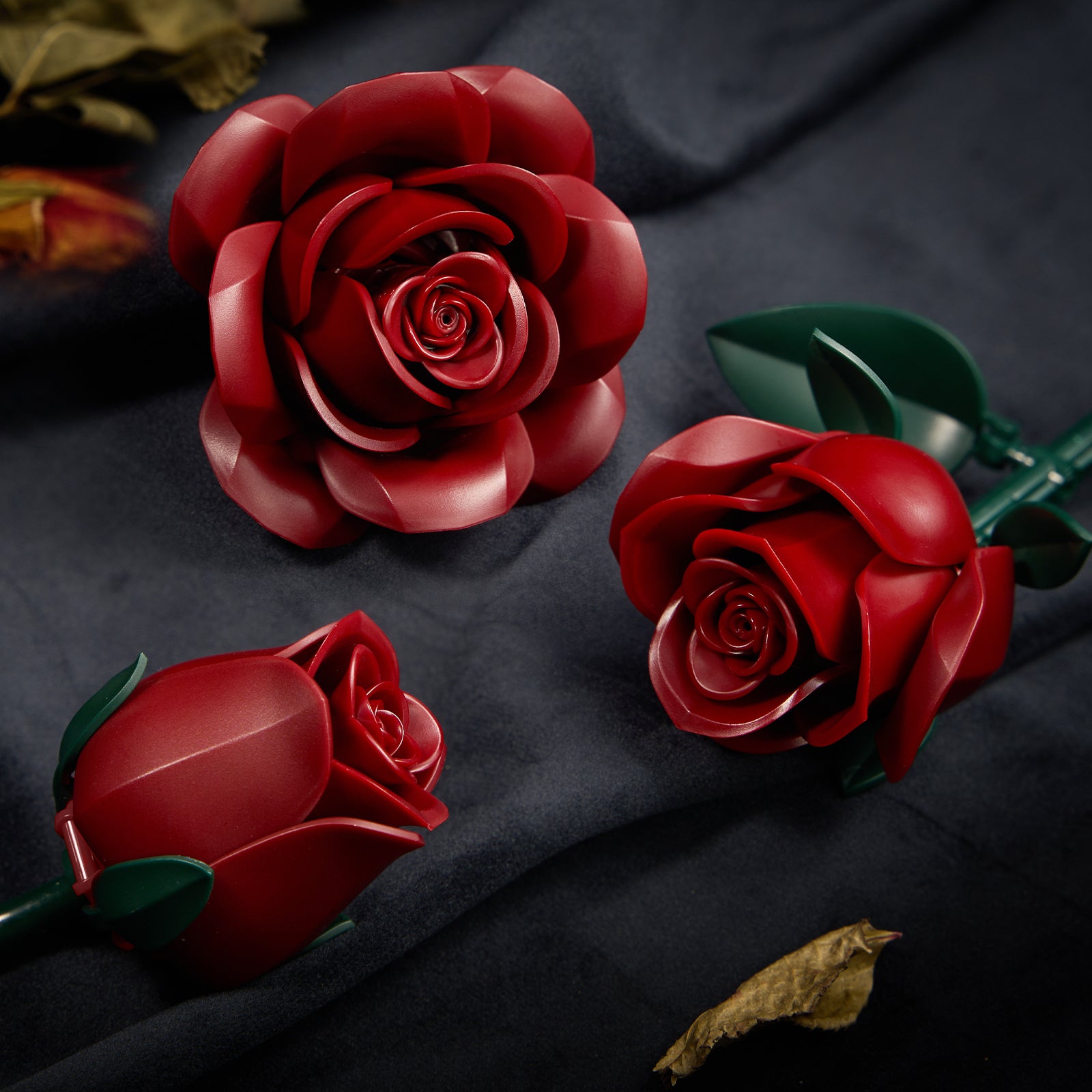 Burgundy Rose Building Bouquet Set