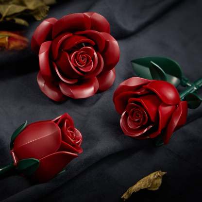 Burgundy Rose Building Bouquet Set