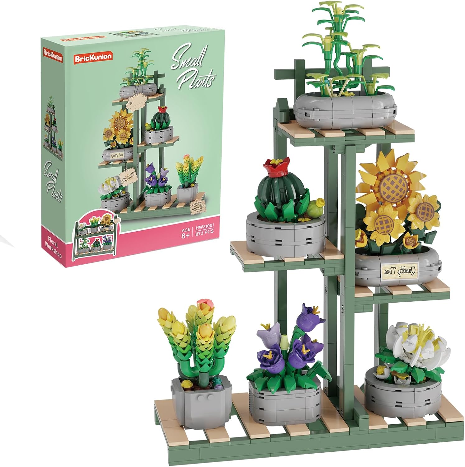 Botanical Flower Building Set – 6 Small Plants Kit