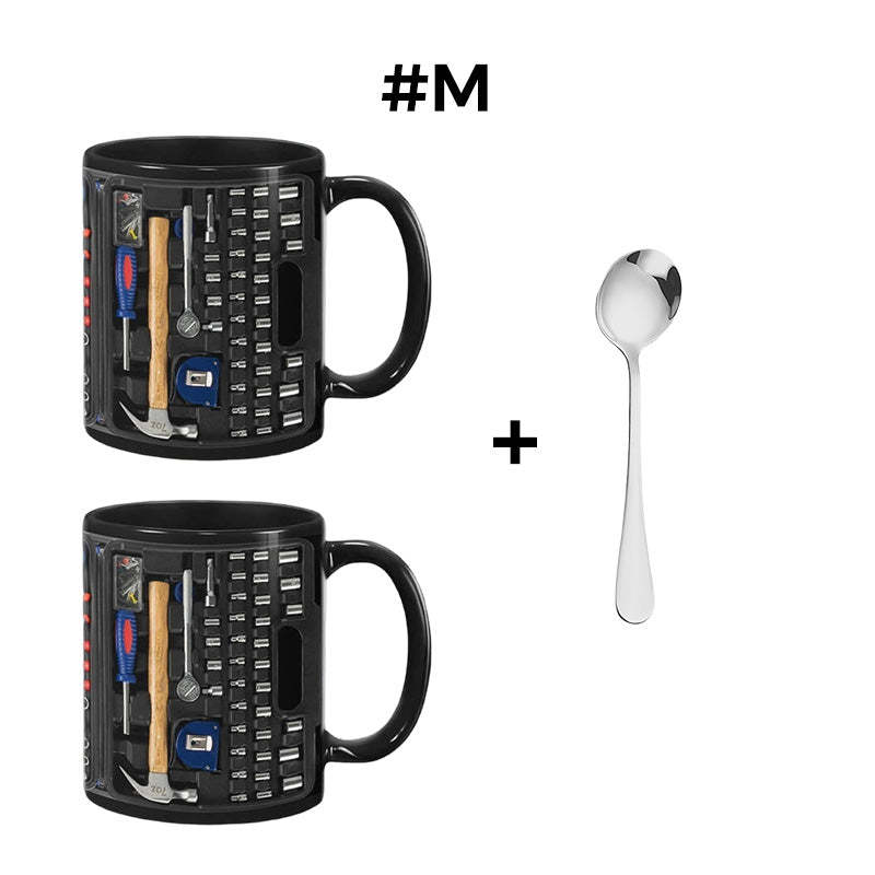 🏆Letzter Tag im Angebot: 50 % Rabatt ✨🔨Lustiger Kaffeebecher – Werkzeugkasten-Set für Mechaniker