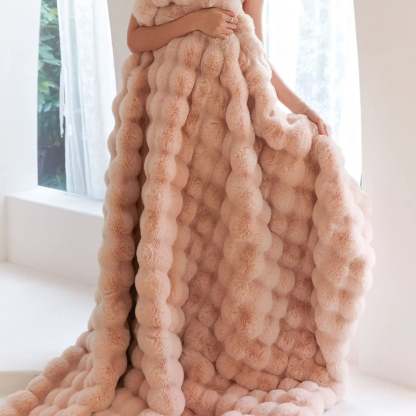 Plush Microfiber Waffle-Weave Throw Blanket