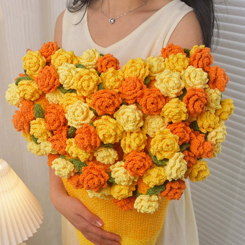 Crochet Rose Bouquet Blanket: Soft Flower Nap Blanket