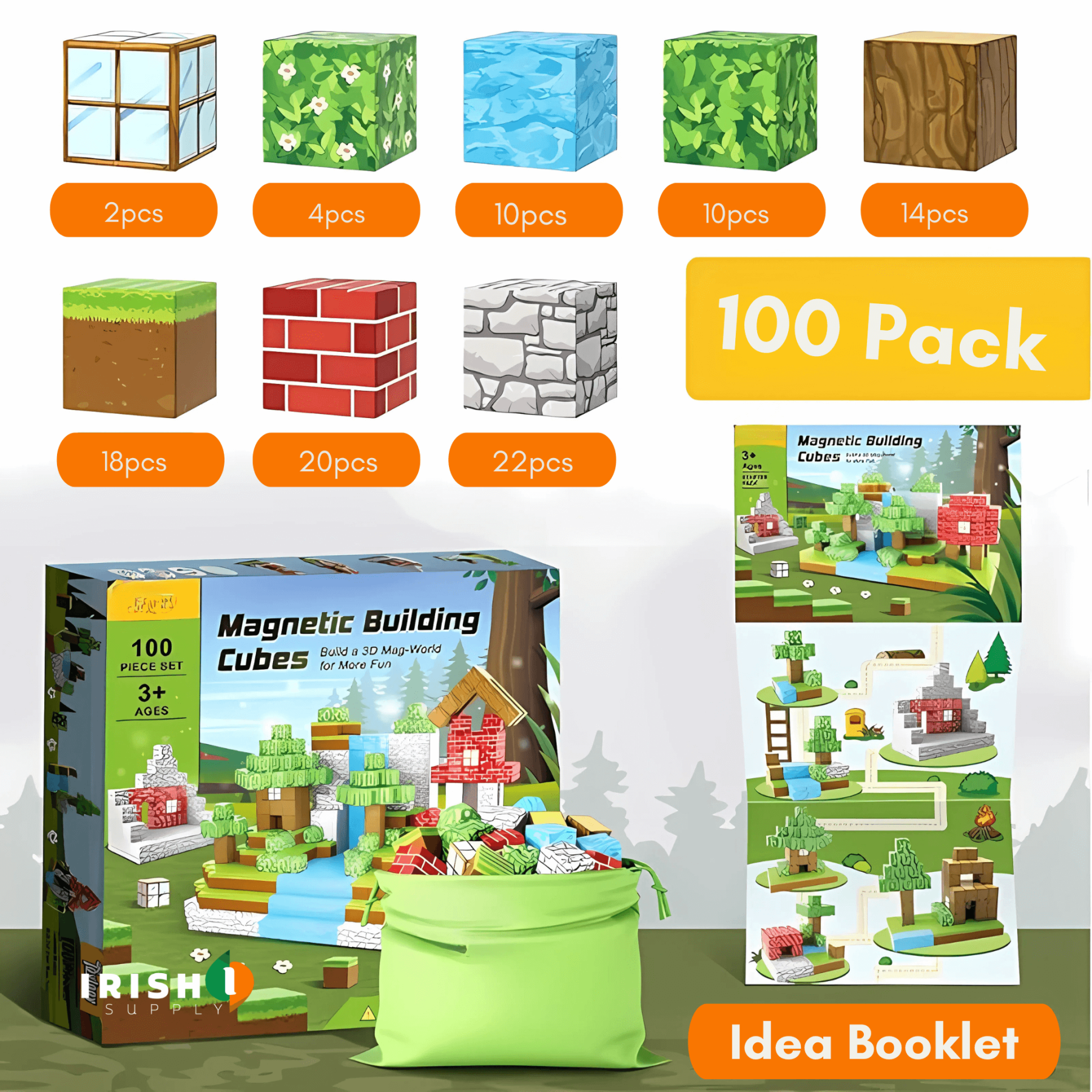BLOCKMASTER Magnetic Building Block Set (100pcs)
