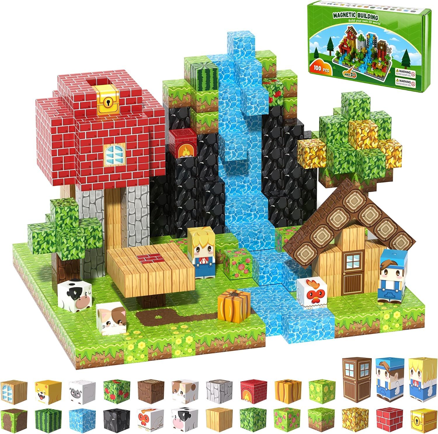 Pixel Magnetic Building Blocks Sets