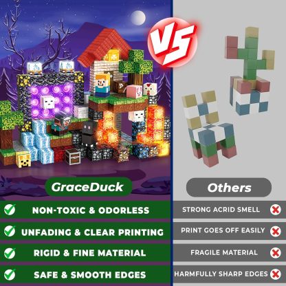 200-Piece Light-Up Magnetic Building Blocks for Kids 3+
