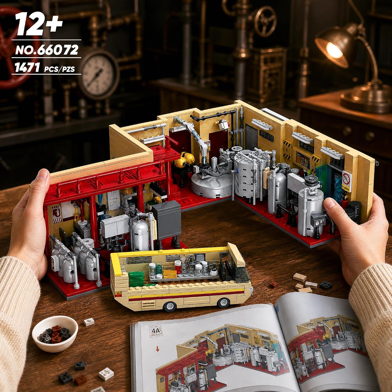 Chemistry Laboratory Building Set with LED – 1,471 Pieces