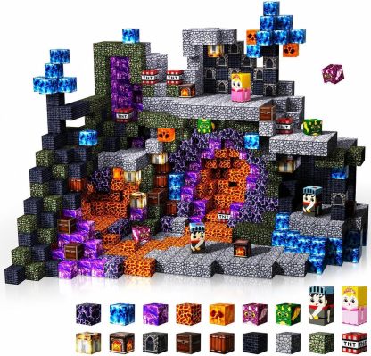 200-Piece Light-Up Magnetic Building Blocks for Kids 3+