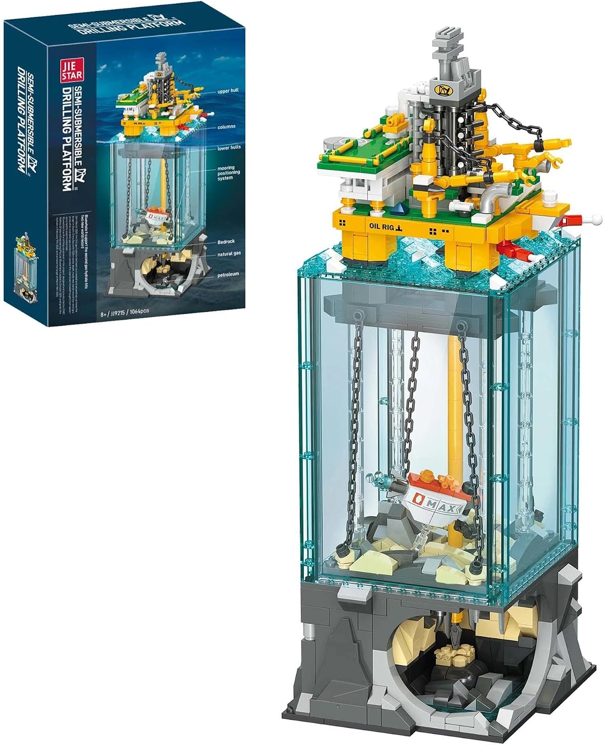 Semi-Submersible Drilling Platform Building Set | 1,064 Pieces