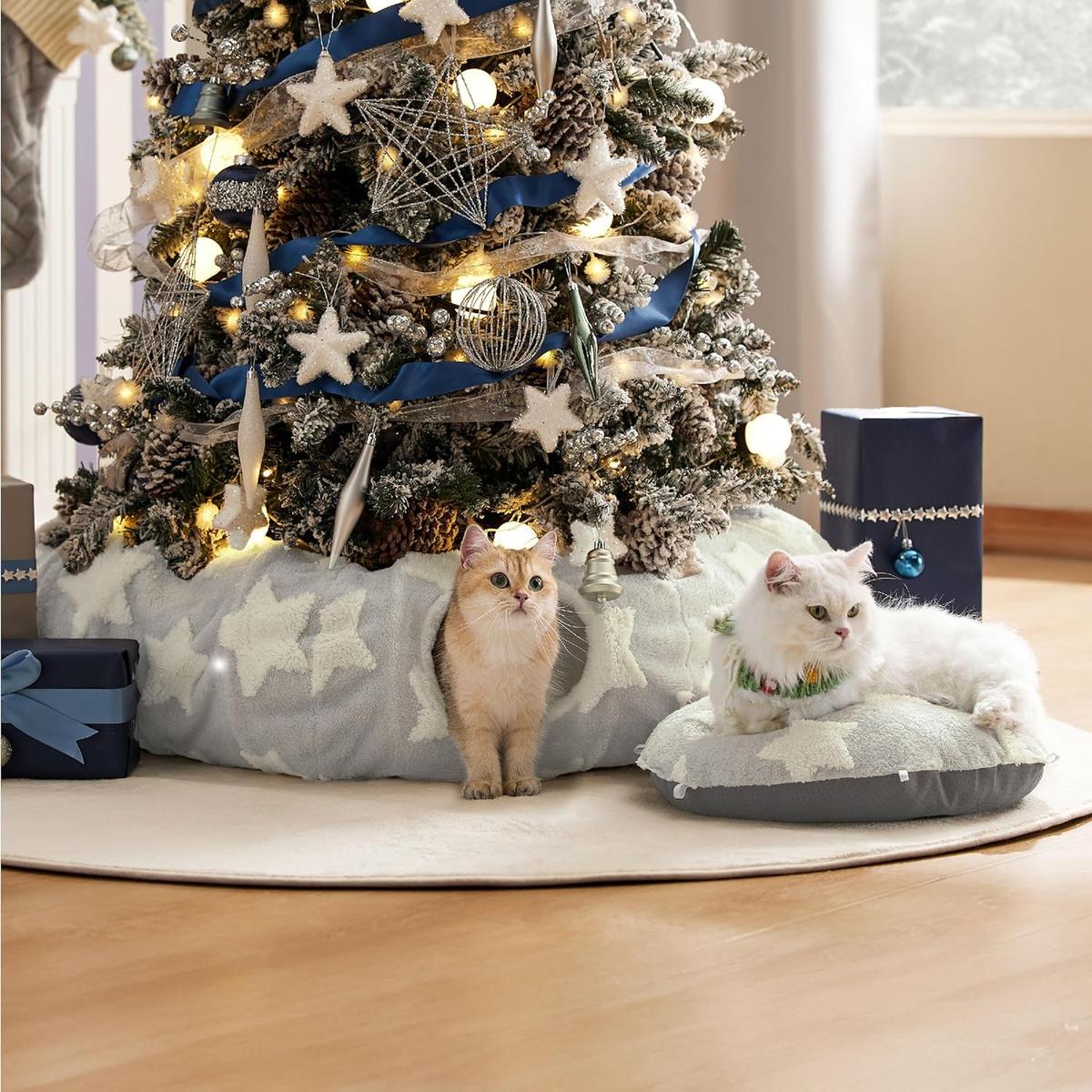 Cozy Washable Cat Tunnel Bed with Cushion - Foldable Pet Play & Sleep Cave-北京欧布科技有限公司