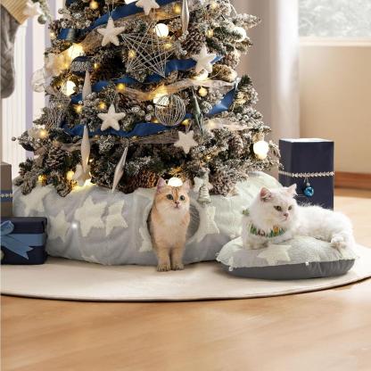 Cozy Washable Cat Tunnel Bed with Cushion - Foldable Pet Play & Sleep Cave-北京欧布科技有限公司